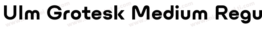 Ulm Grotesk Medium Regular字体转换